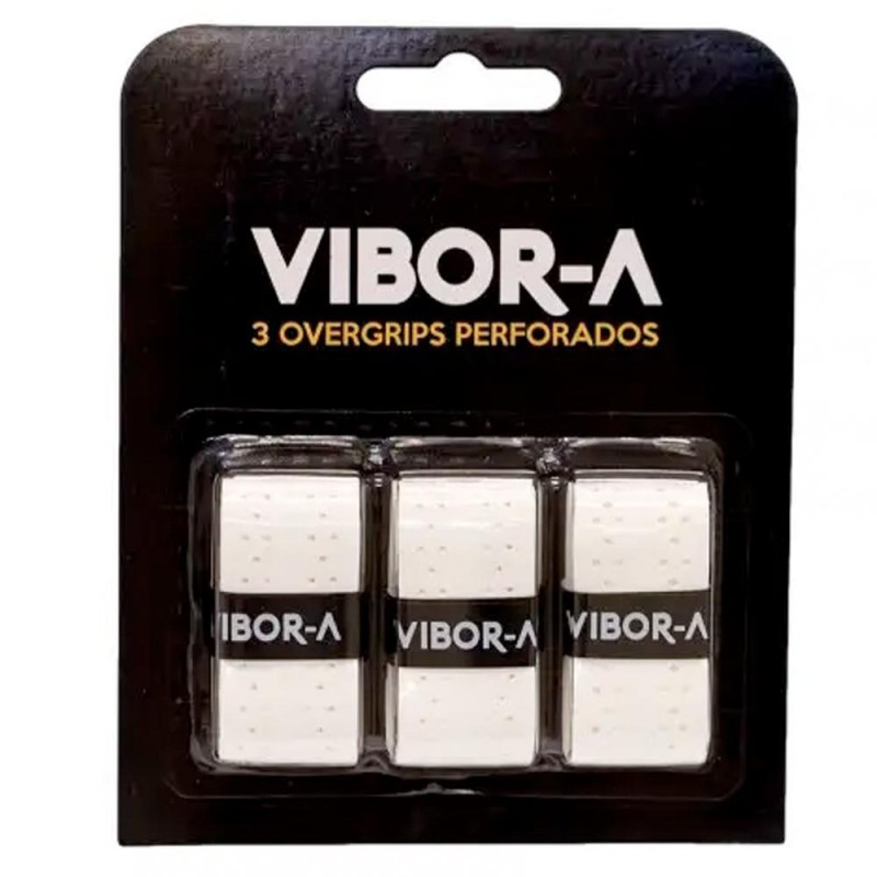 Overgrips Pro Vibora perforados X3 Blanco Overgrips Pro Vibora perforados X3 Blanco
