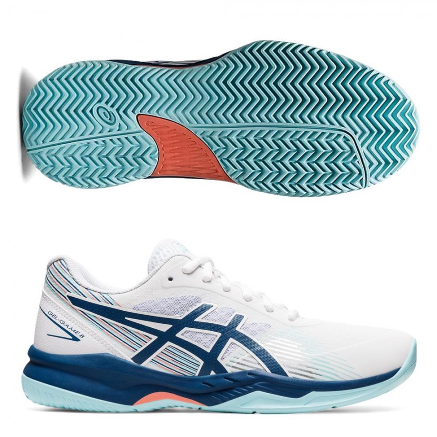 Asics Gel Game 8 Clay White Light Indigo