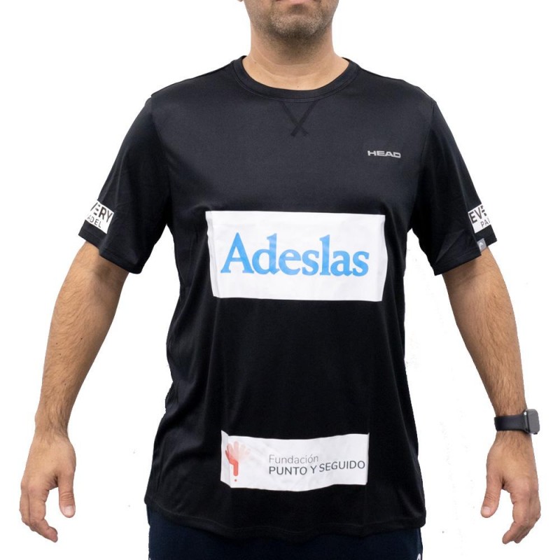 Camiseta Head Junior Sanyo Gutierrez Easy Court Negro Camiseta Head Junior Sanyo Gutierrez Easy Court Negro