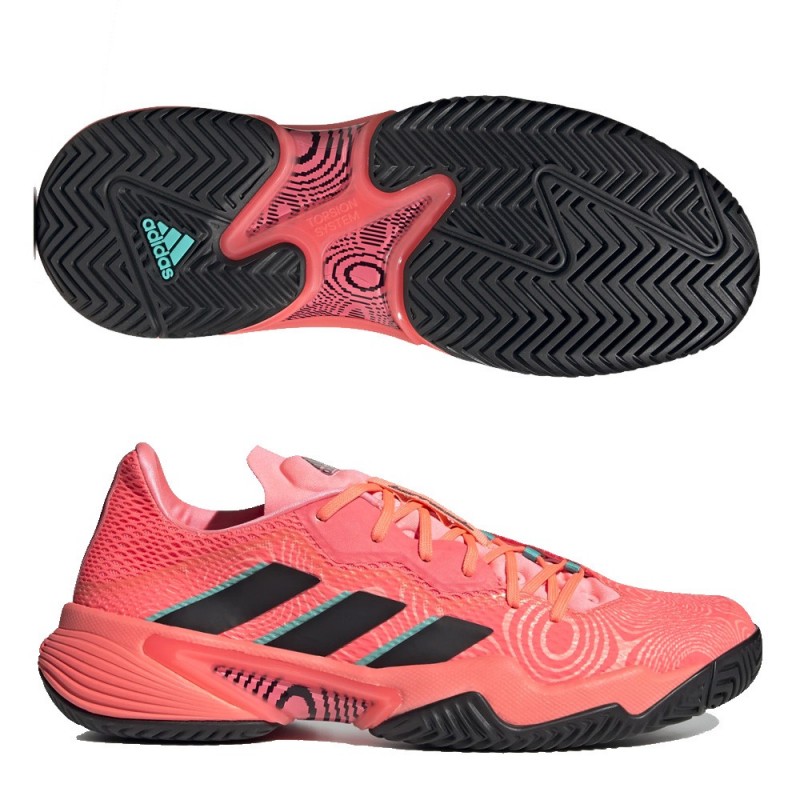 Padelschoenen Adidas Barricade M Turbo Core Zwart Zuurrood 2022 Padelschoenen Adidas Barricade M Turbo Core Zwart Zuurrood 2022