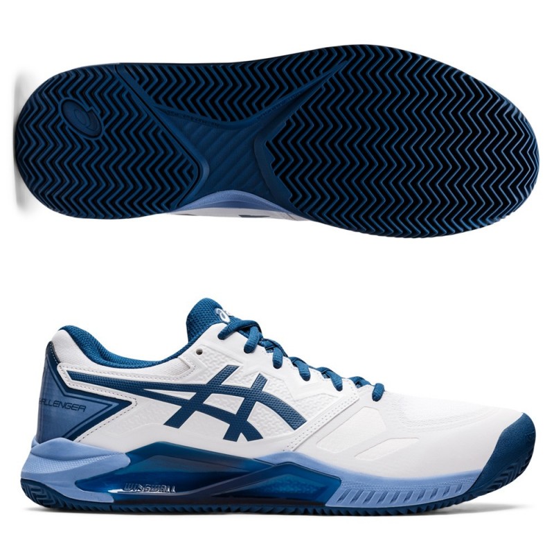 Asics Gel Challenger 13 Clay Wit Indigo Blauw Asics Gel Challenger 13 Clay Wit Indigo Blauw