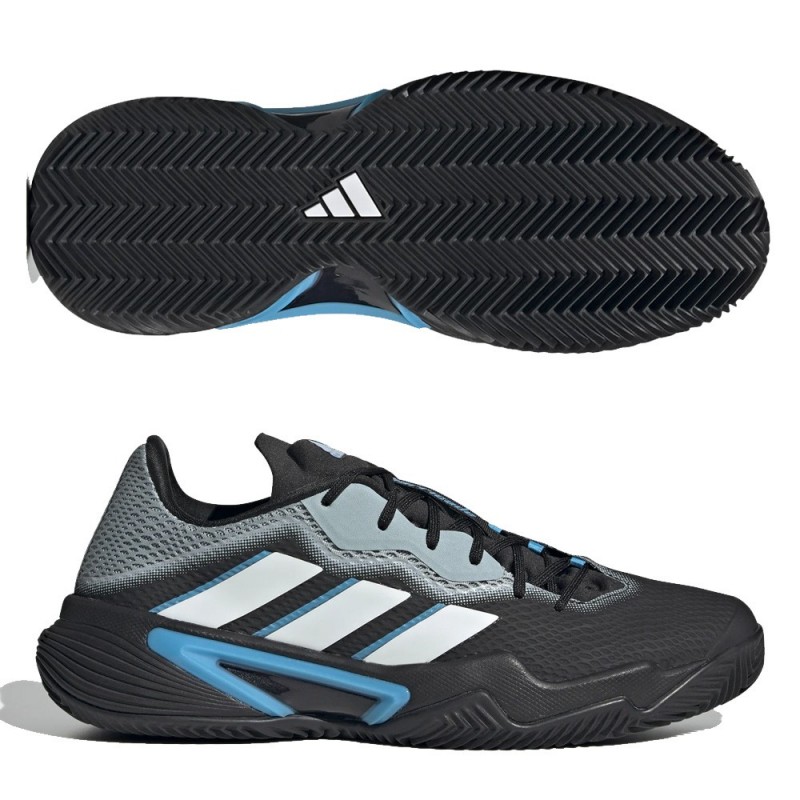 Padelschoenen Adidas Barricade M Clay Magic Grijs Wit Zwart 2022 Padelschoenen Adidas Barricade M Clay Magic Grijs Wit Zwart 2022