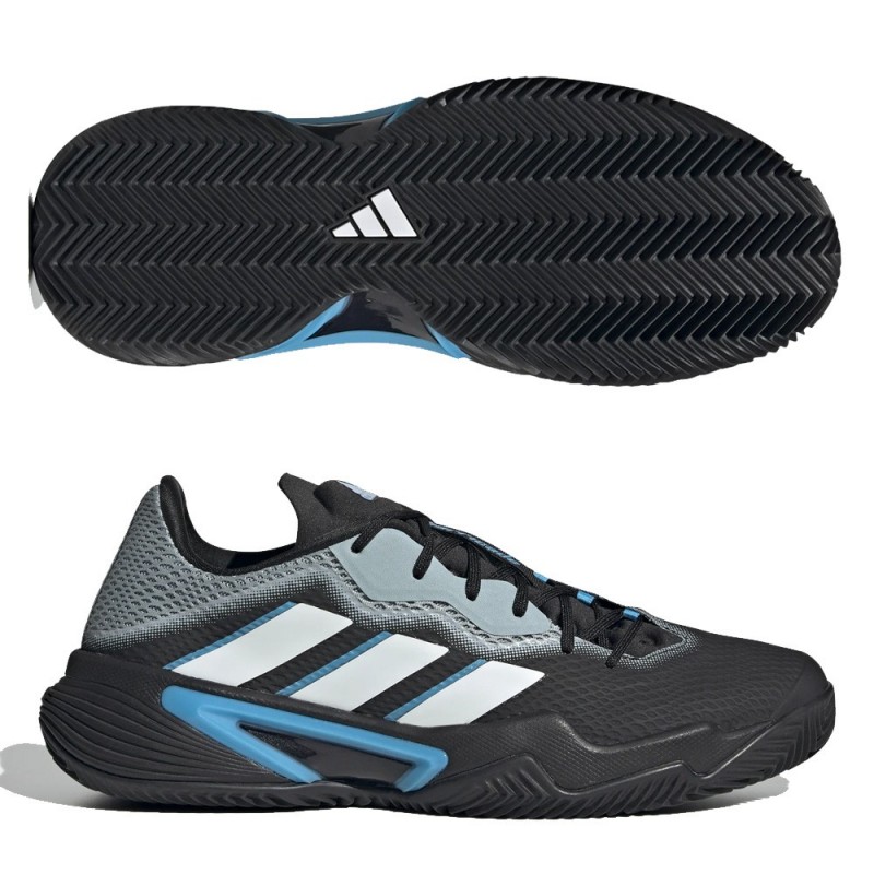 Padelschoenen Adidas Barricade M Clay Magic Grijs Wit Zwart 2022