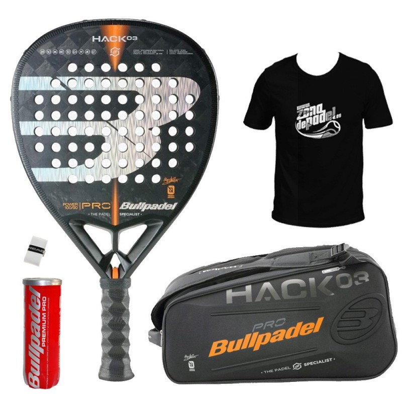 Pack Bullpadel Hack 03 + Padel Tassen