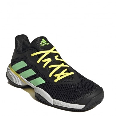 Padelschoenen Adidas Barricade JR Clay core black beam green