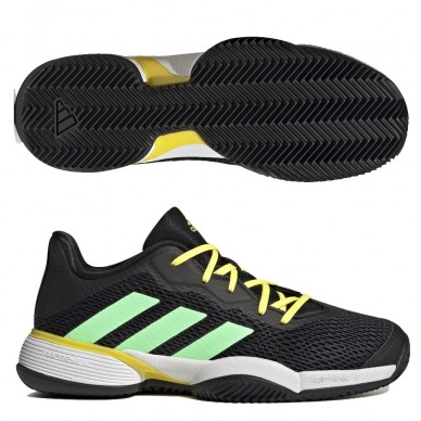 Padelschoenen Adidas Barricade JR Clay core black beam green