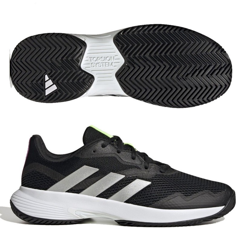 Padelschoenen Adidas Courtjam Control M core zwart zilver wit 2022