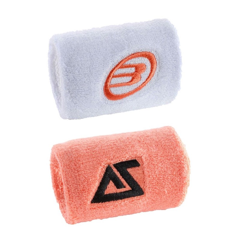 Bullpadel BPMUAS06 polsbandjes pastel oranje wit Bullpadel BPMUAS06 polsbandjes pastel oranje wit