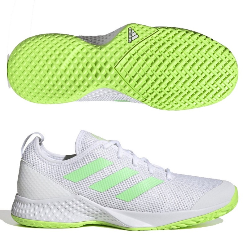 padelschoenen Adidas Courtflash M white beam solar green 2022 padelschoenen Adidas Courtflash M white beam solar green 2022