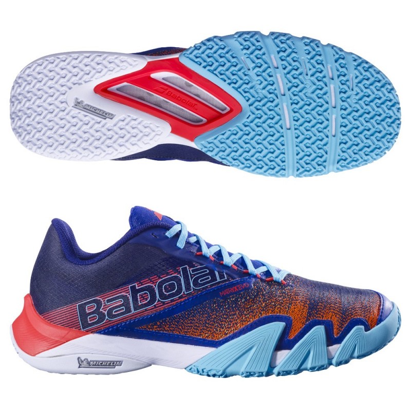 Schoenen Babolat Jet Premura 2 Men blue poppy red Schoenen Babolat Jet Premura 2 Men blue poppy red