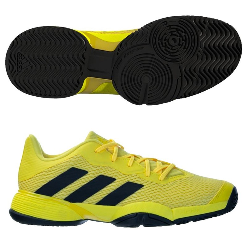 padelschoenen Adidas Barricade JR impact yellow beam yellow 2022 padelschoenen Adidas Barricade JR impact yellow beam yellow 2022