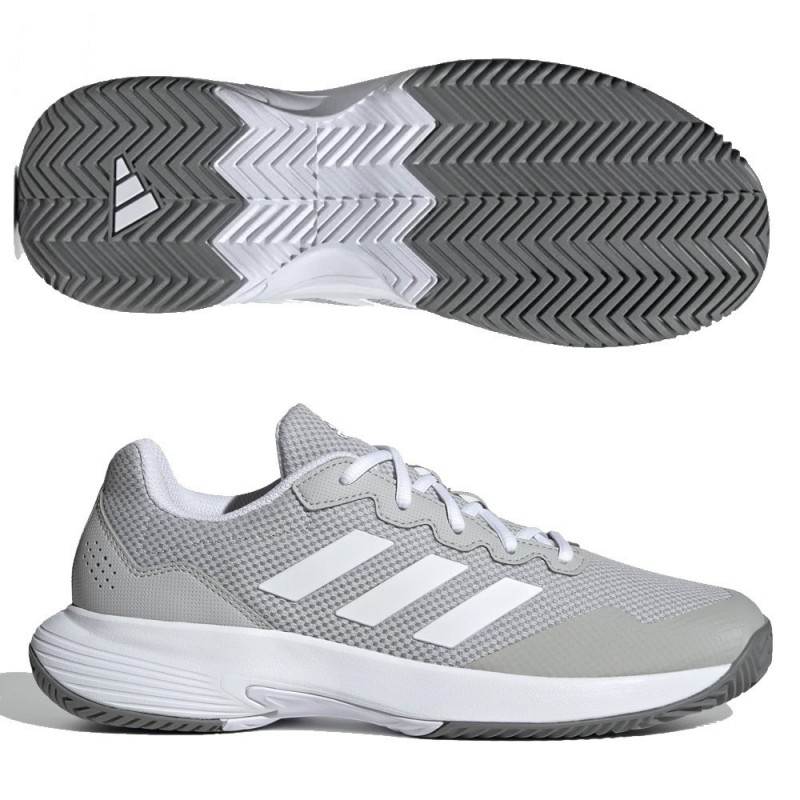 padelschoenen Adidas GameCourt 2 M grey two ftwr white 2022 padelschoenen Adidas GameCourt 2 M grey two ftwr white 2022