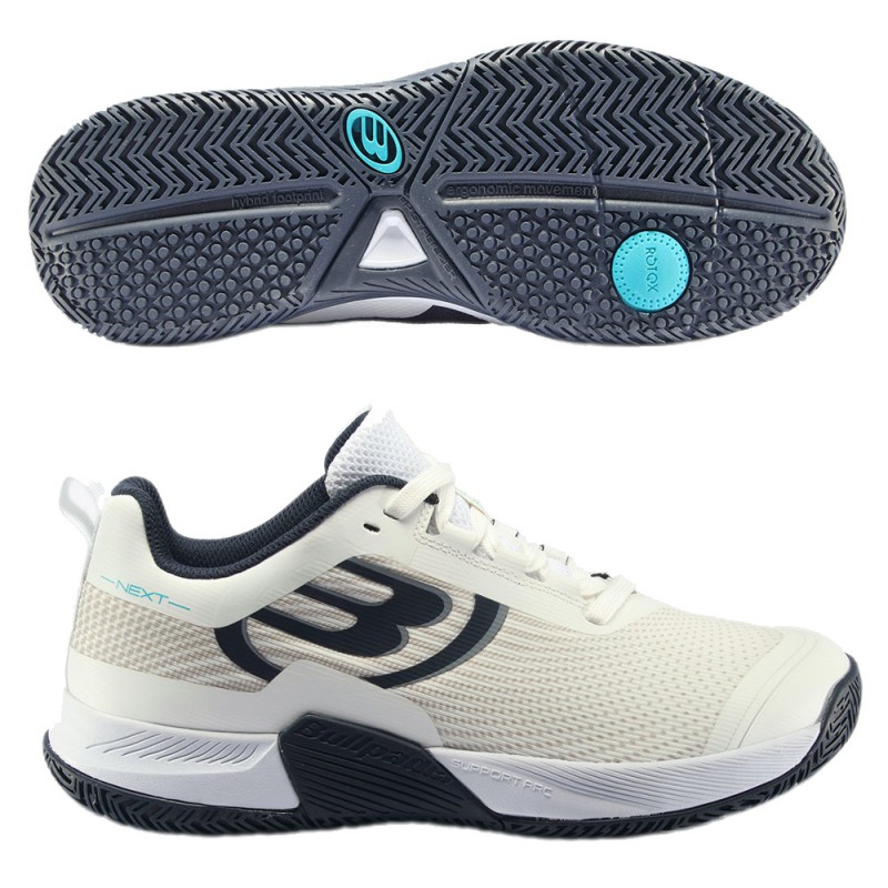 Bullpadel Next Hybrid Pro 22 witte marineblauwe schoenen