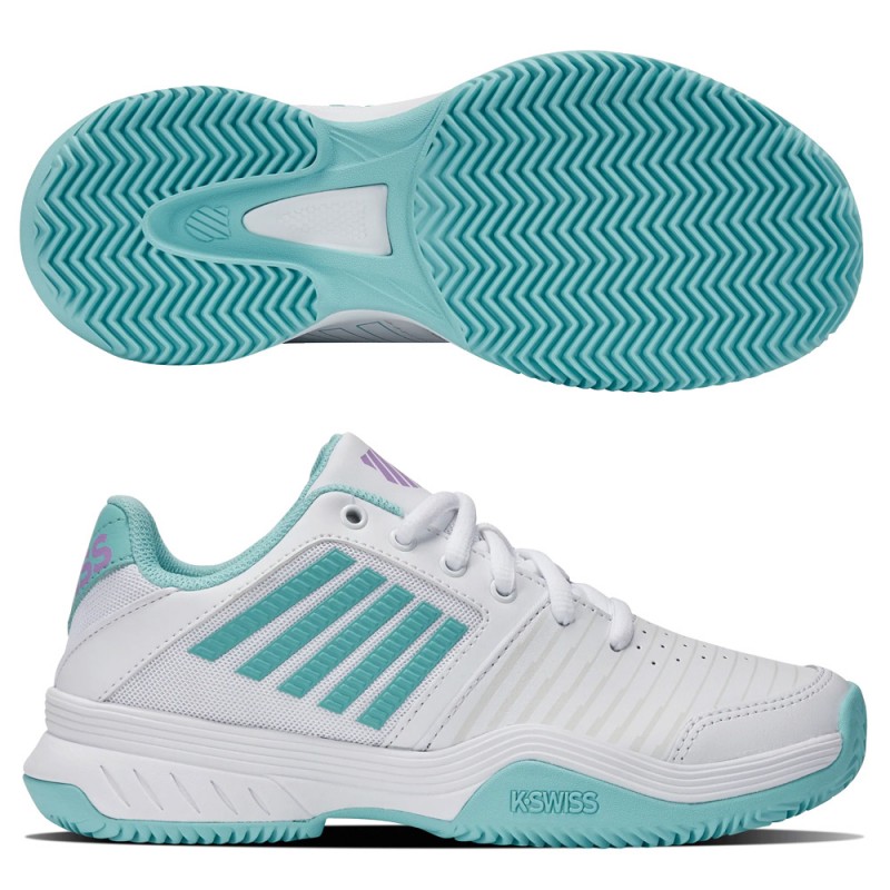 padelschoenen Kswiss Court Express HB white angel blue padelschoenen Kswiss Court Express HB white angel blue