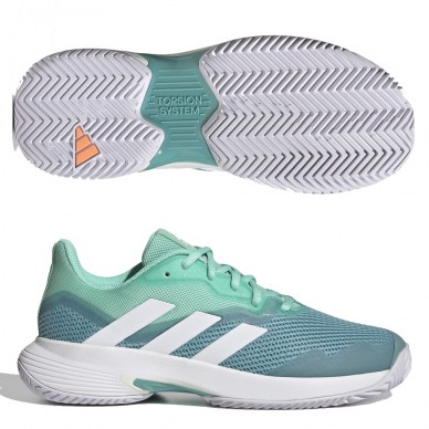 padelschoenen Adidas CourtJam Control W easy groen wit 2022