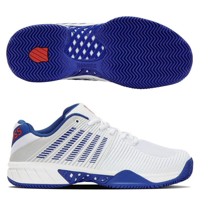 padelschoenen Kswiss Express Light 2 HB wit klassiek blauw padelschoenen Kswiss Express Light 2 HB wit klassiek blauw