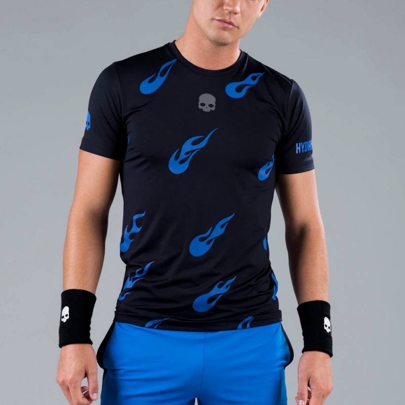 Hydrogen Flames Tech Tee T-Shirt Zwart Blauw
