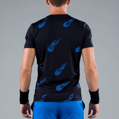 Hydrogen Flames Tech Tee T-Shirt Zwart Blauw