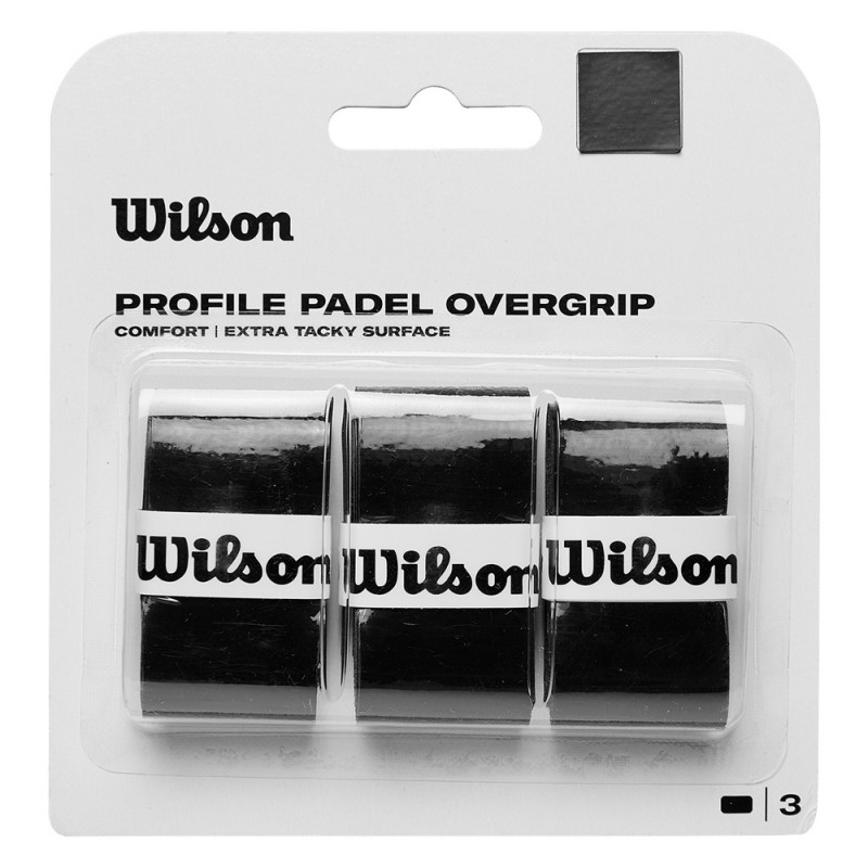 Overgrip Wilson Profiel Padel zwart x 3 Overgrip Wilson Profiel Padel zwart x 3