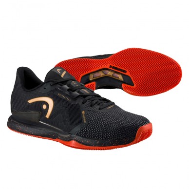 Head Sprint Pro 3.5 SF Clay PadelSchoenen Zwart Oranje