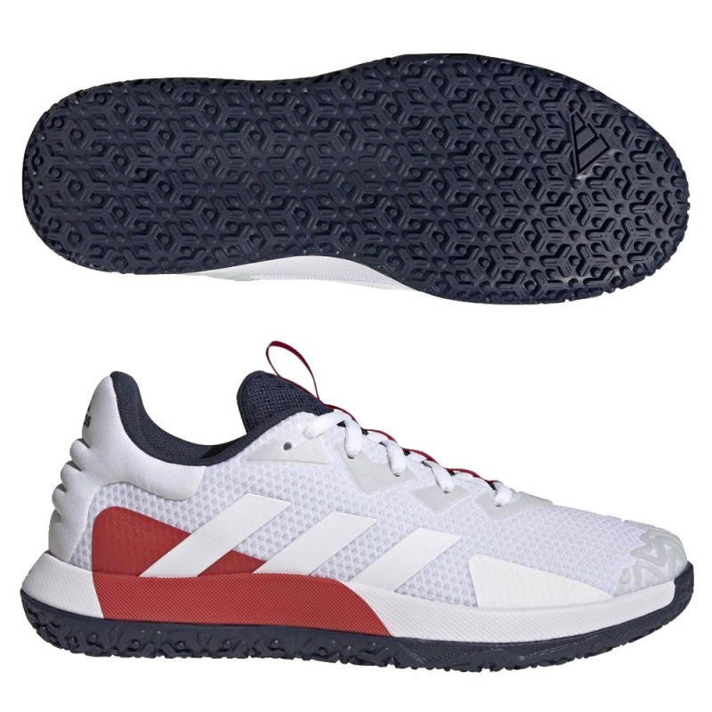 Adidas SoleMatch Control M OC Schoenen Wit Rood Adidas SoleMatch Control M OC Schoenen Wit Rood