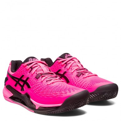 Asics Gel Resolution 9 Clay hot pink black