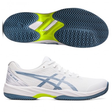 Asics Gel Game 9 Clay white steel blue