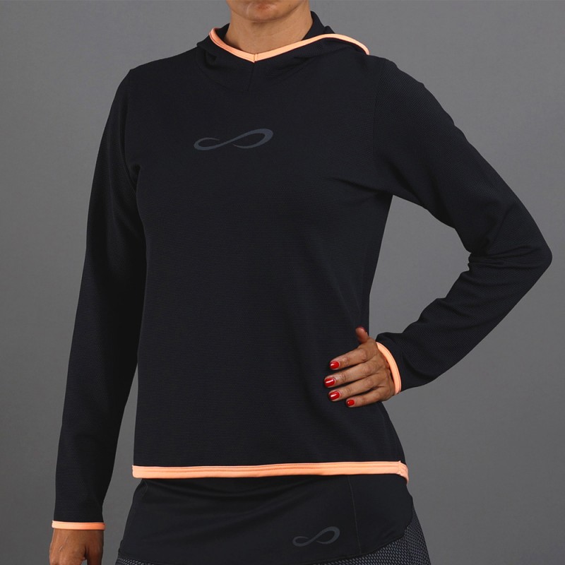 Endless Breath zwarte zalmkleurige Hoodie Endless Breath zwarte zalmkleurige Hoodie