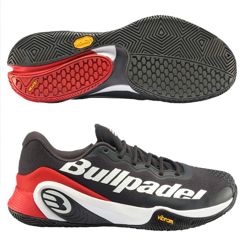 Bullpadel Hack Vibram Pro LTD 23V donkergrijze padelschoenen Bullpadel Hack Vibram Pro LTD 23V donkergrijze padelschoenen