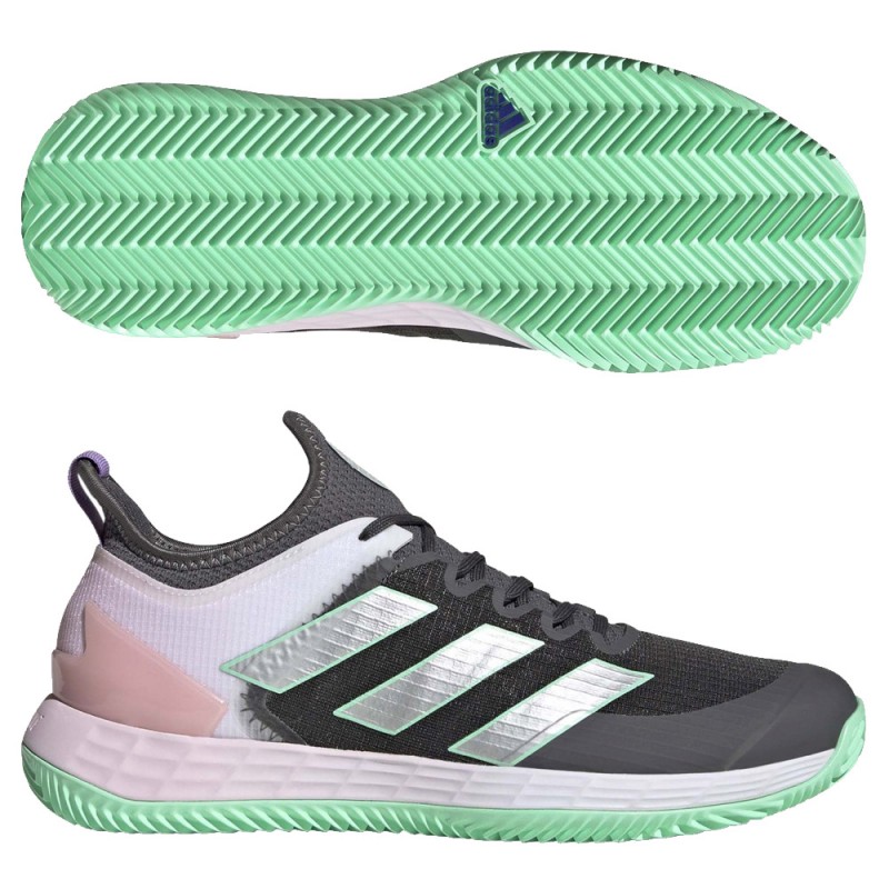 padelschoenen Adizero Ubersonic 4 women's shoes Clay gray six silver 2023 padelschoenen Adizero Ubersonic 4 women's shoes Clay gray six silver 2023