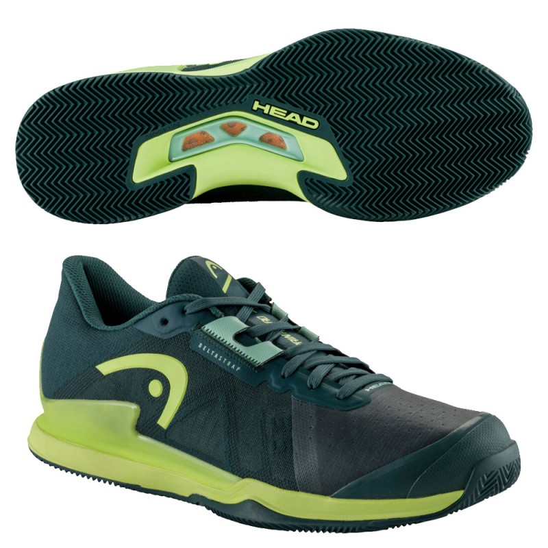 padelschoenen Head Sprint Pro 3.5 Clay forest green 2023 padelschoenen Head Sprint Pro 3.5 Clay forest green 2023
