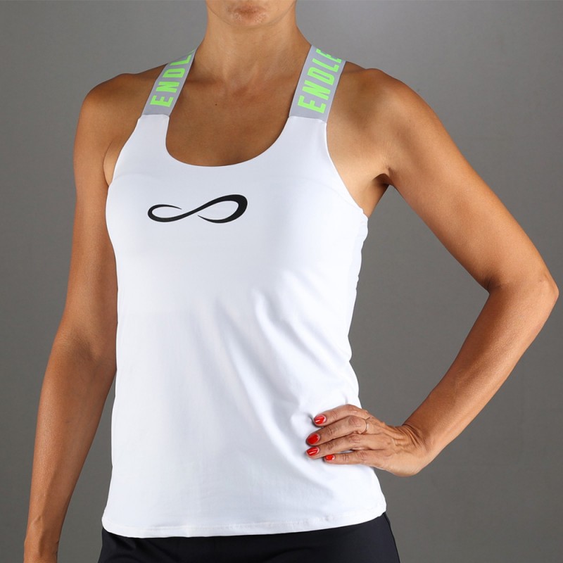 Endless Iconic T-shirt wit groen Endless Iconic T-shirt wit groen