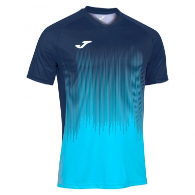 t-shirt Joma Tiger IV marineblauw fluor turquoise