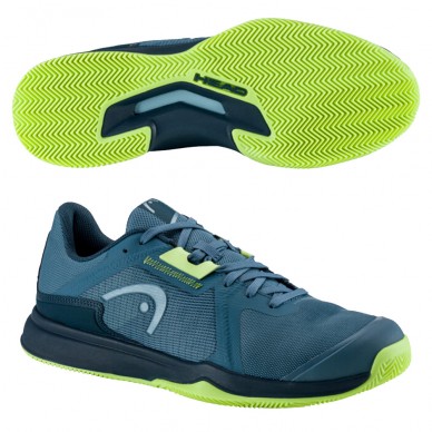 padelschoenen Head Sprint Team 3.5 Clay bluestone light green 2023