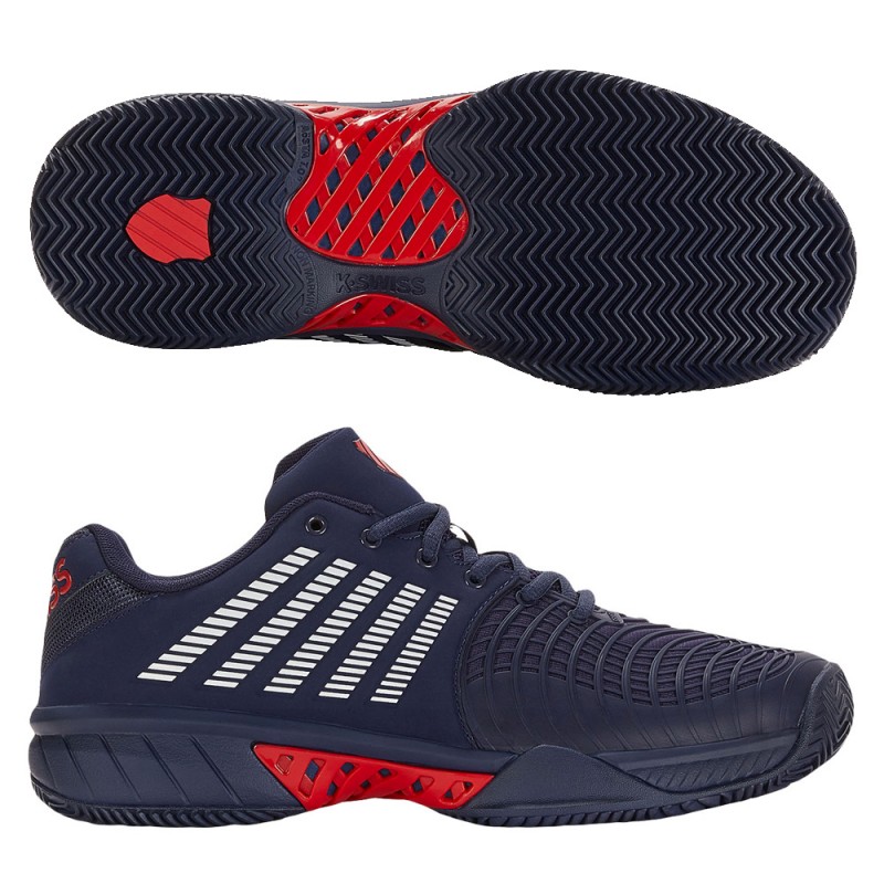 Padelschoenen Kswiss express light 3 hb peacot mars red 2023 Padelschoenen Kswiss express light 3 hb peacot mars red 2023
