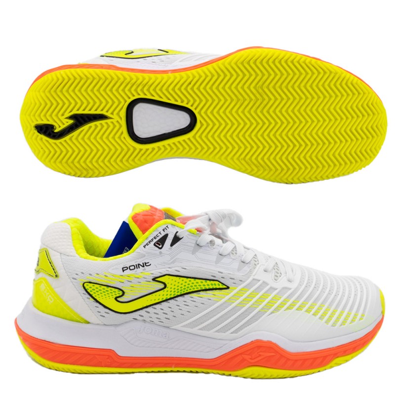 Joma Point 2102 Wit Oranje Fluorescerende Schoenen Joma Point 2102 Wit Oranje Fluorescerende Schoenen