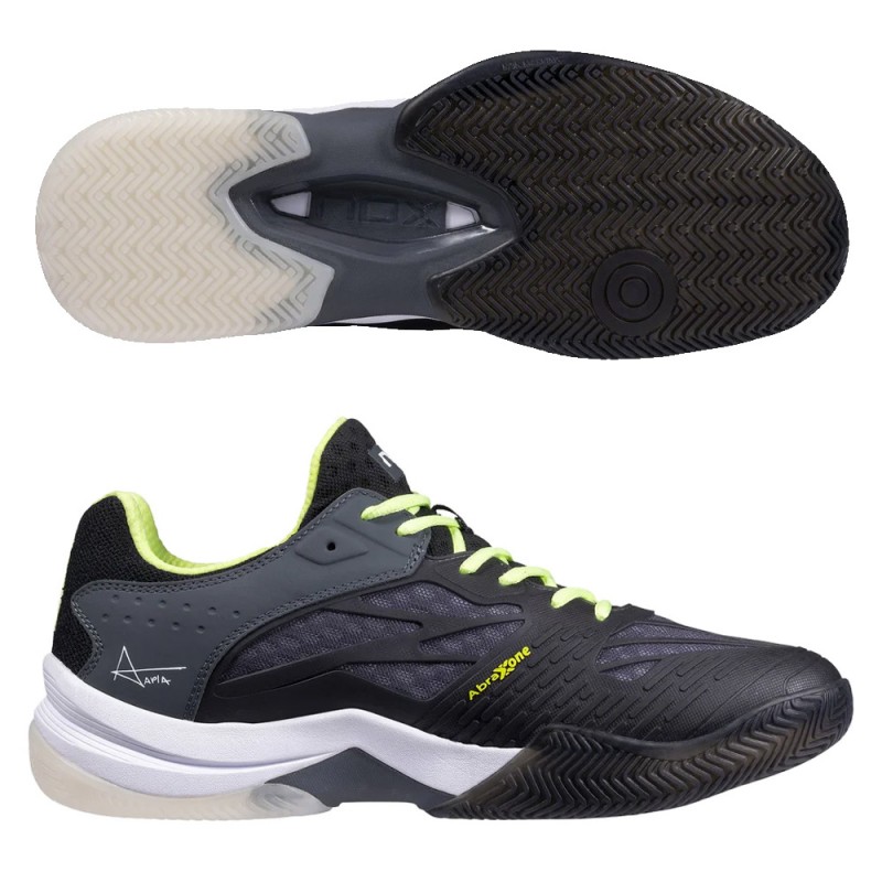 Padelschoenen Nox AT10 Lux zwart scherp groen 2023 Padelschoenen Nox AT10 Lux zwart scherp groen 2023