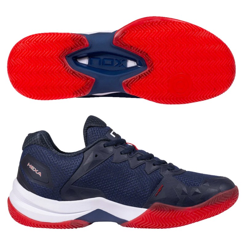 Padelschoenen Nox ML10 Hexa blauw vurig rood 2023 Padelschoenen Nox ML10 Hexa blauw vurig rood 2023