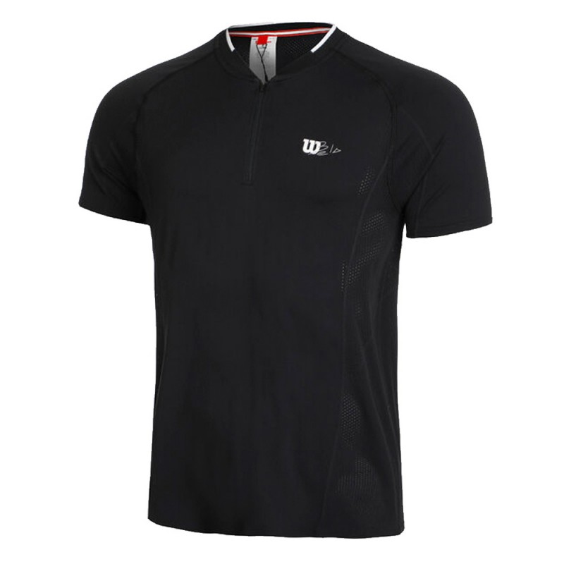 T-shirt Wilson Series Naadloos Ziphnly 2.0 zwart T-shirt Wilson Series Naadloos Ziphnly 2.0 zwart