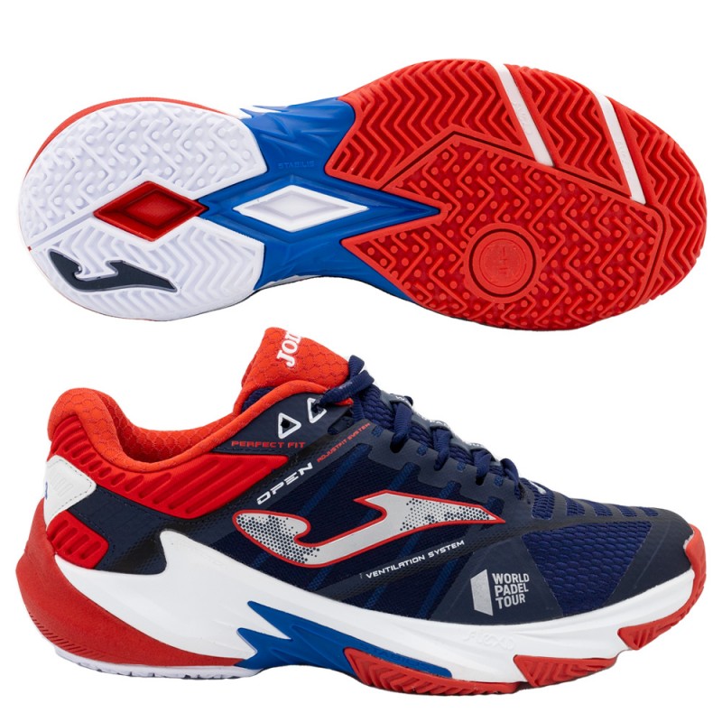 Padelschoenen Joma T.OPEN 2303 Marine Rode 2023 Padelschoenen Joma T.OPEN 2303 Marine Rode 2023