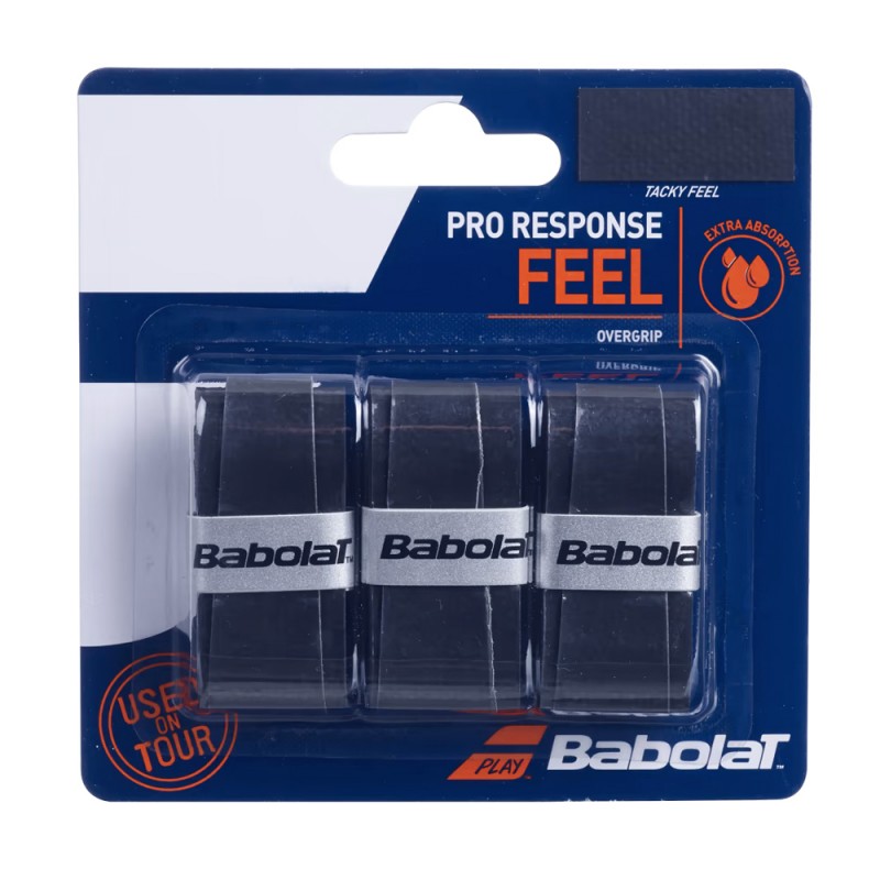 Overgrips Babolat Pro Response Feel x3 zwart Overgrips Babolat Pro Response Feel x3 zwart
