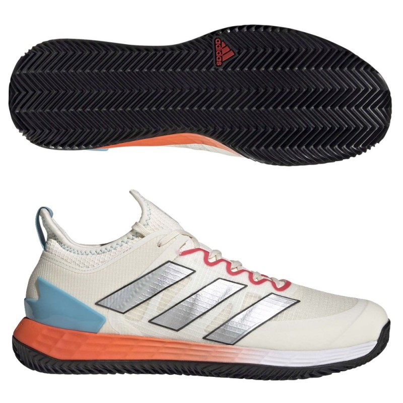 Padelschoenen Adidas Adizero Ubersonic 4 M Clay wit zilver 2023