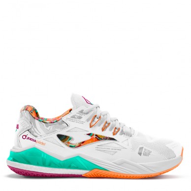 Padelschoenen Joma Spin Lady 2332 Wit Oranje 2023