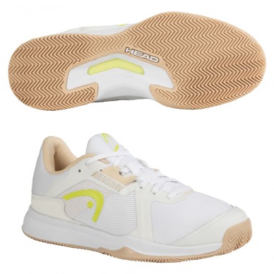 Padelschoenen Head Sprint Team 3.5 Clay white lime 2023