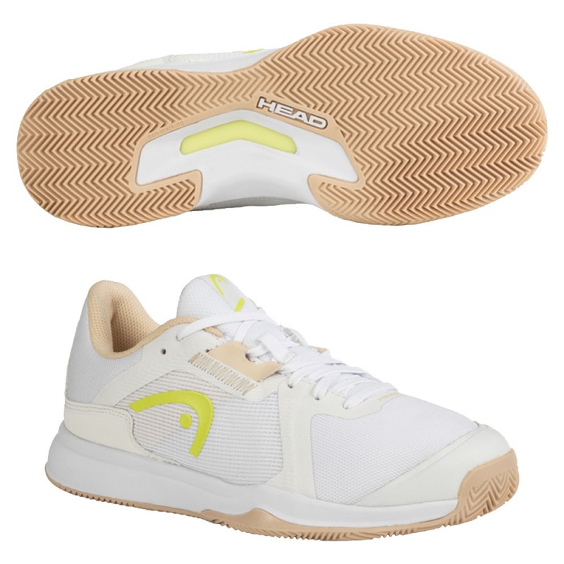 Padelschoenen Head Sprint Team 3.5 Clay white lime 2023 Padelschoenen Head Sprint Team 3.5 Clay white lime 2023