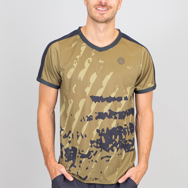 T-Shirt Bidi Badu Pure Wild V-HALS T-SHIRT donkergrijs olijfgroen