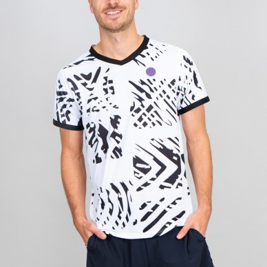T-shirt Bidi Badu Melbourne V-hals Wit Zwart