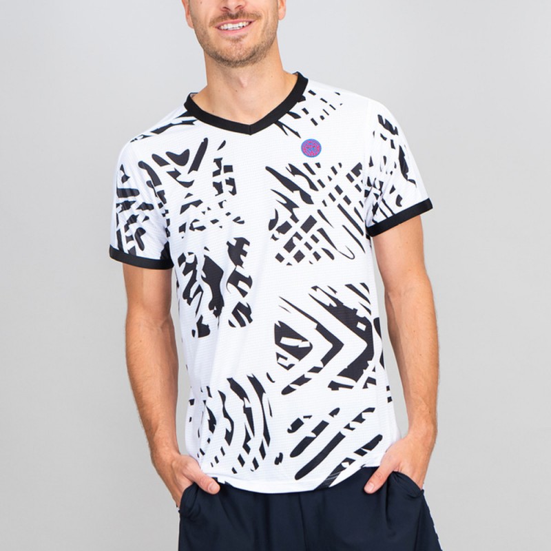 T-shirt Bidi Badu Melbourne V-hals Wit Zwart T-shirt Bidi Badu Melbourne V-hals Wit Zwart