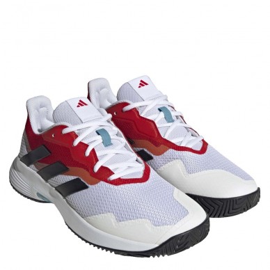 Padelschoenen Adidas Courtjam Control M FTWR wit core rood 2023