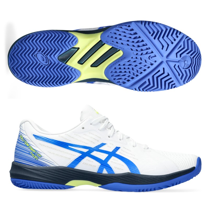 Padelschoenen Asics Solution Swift FF wit illusie blauw Padelschoenen Asics Solution Swift FF wit illusie blauw